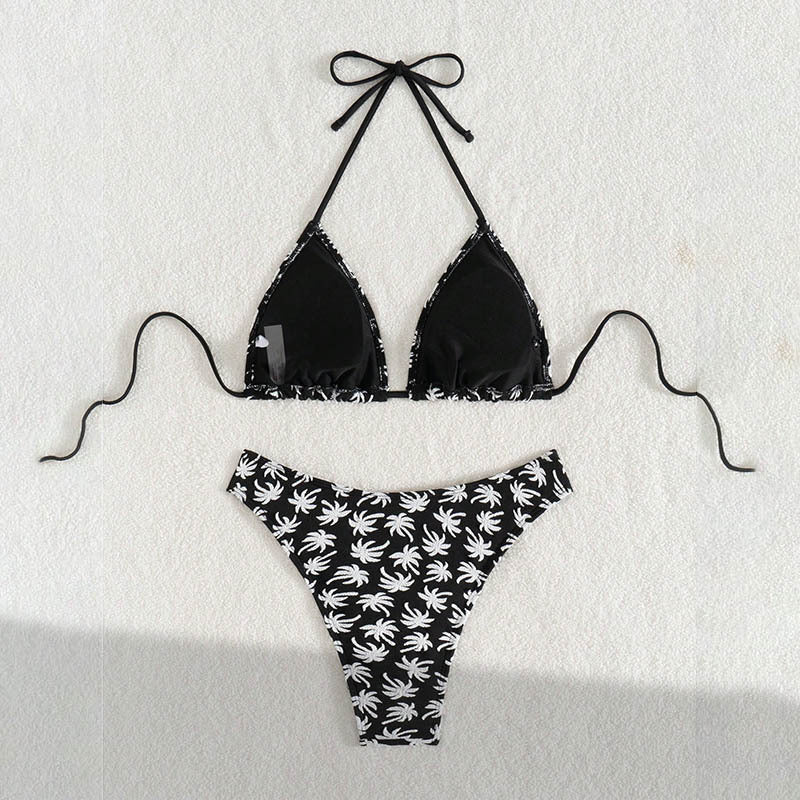 Printed Split Bikini Swimwear