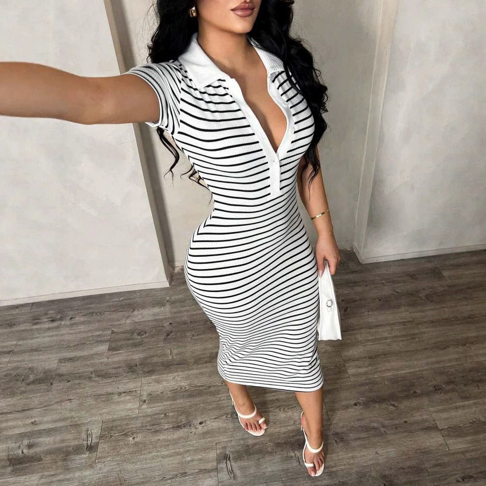 Women's Sheath Striped Dress