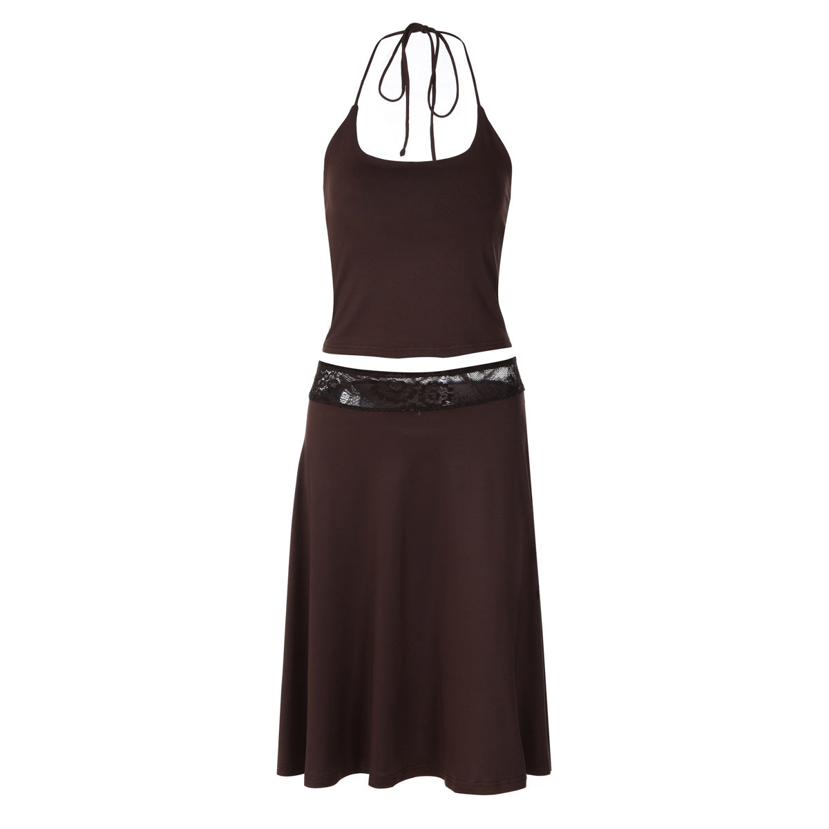 Women's Lace Top and Skirt Two-Piece Set