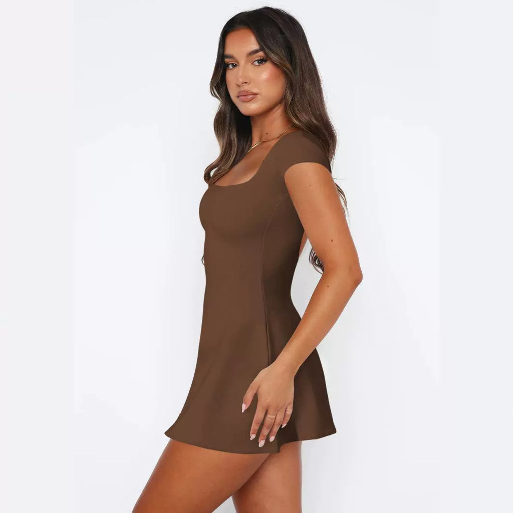 Women's Y2g Slim Fit Backless Lace Up One Step Dress