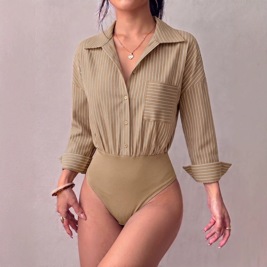 Vertical Stripes One-piece Swimwear