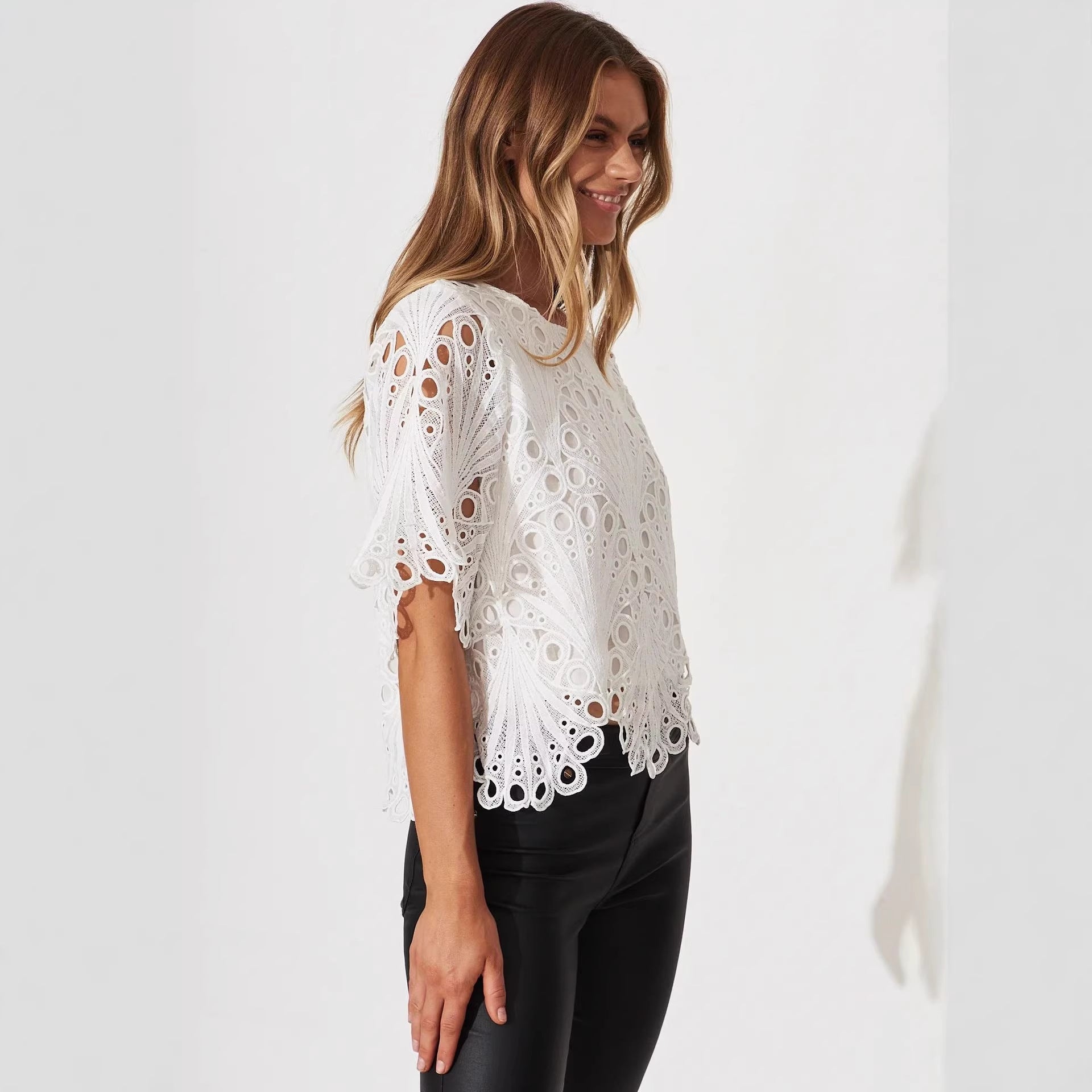 Hollow Out CO Crocheted Fringed Sweater Women Summer Figure