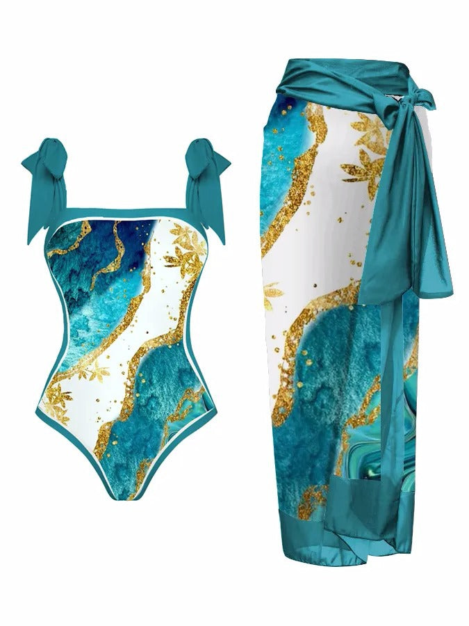 Multi Color One-piece Swimwear