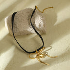 Bow Leather Love Necklace