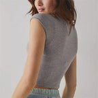Women's Summer Casual V Neck Cropped T Shirt Women Short Sleeved Sexy Open Collar Tight Top Women Casual