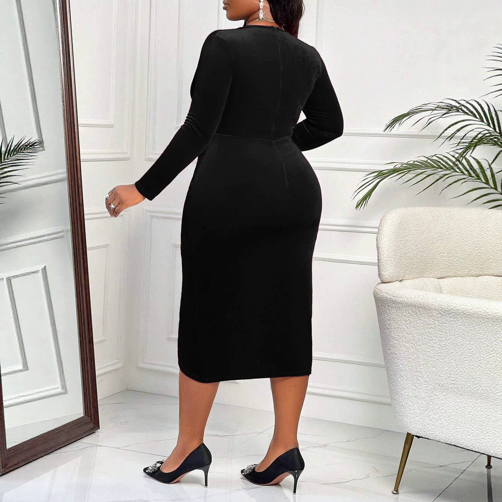 Women's Sheath Velvet Dress