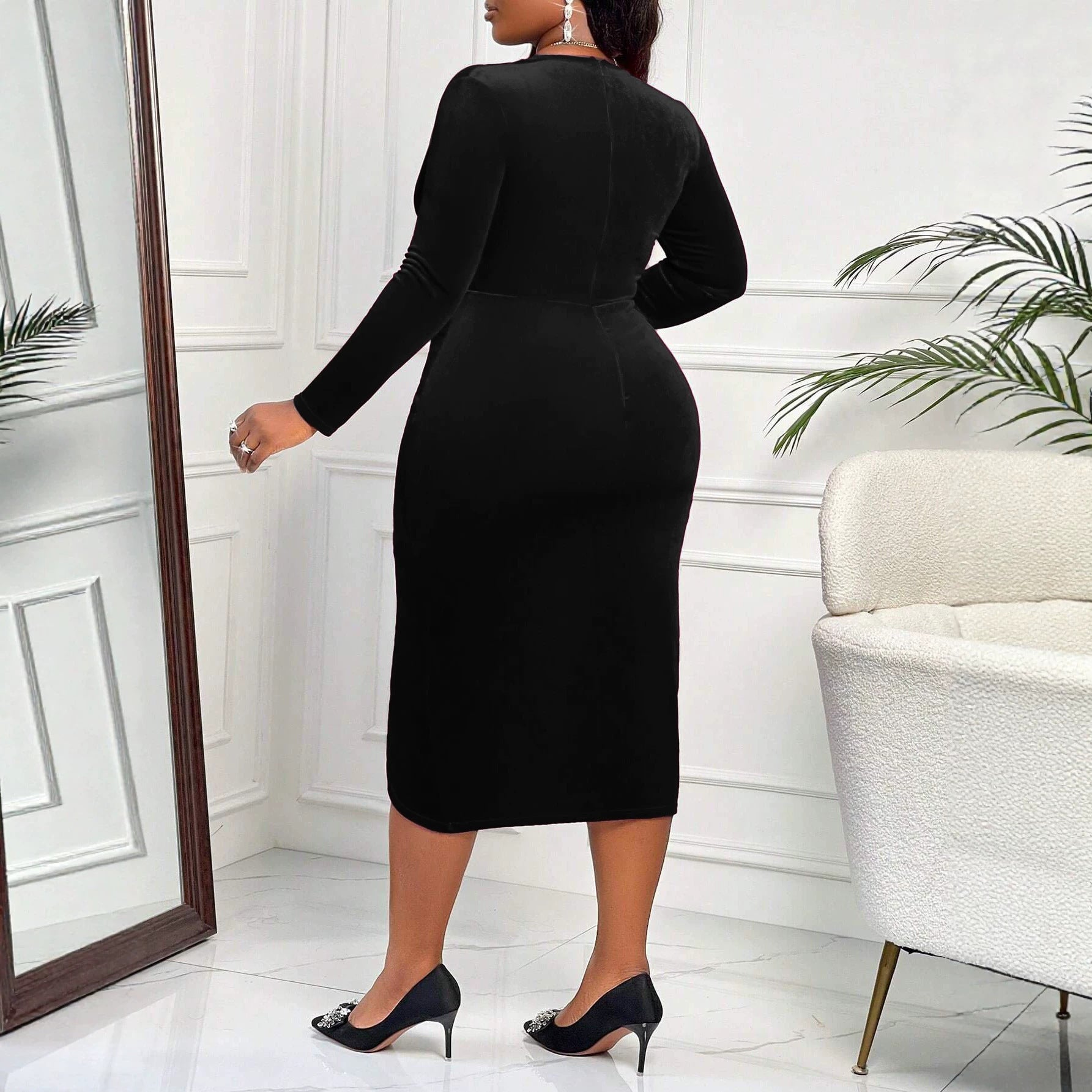 Women's Sheath Velvet Dress