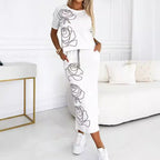 Women's Autumn Printed Coordinated Coordinated Two-Piece Set