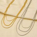 Three Layer Snake Chain Necklace
