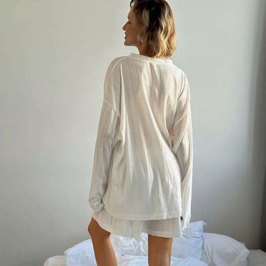 Autumn White Pajamas Lingerie