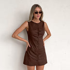 Women's Sleeveless Cotton Vest Dress