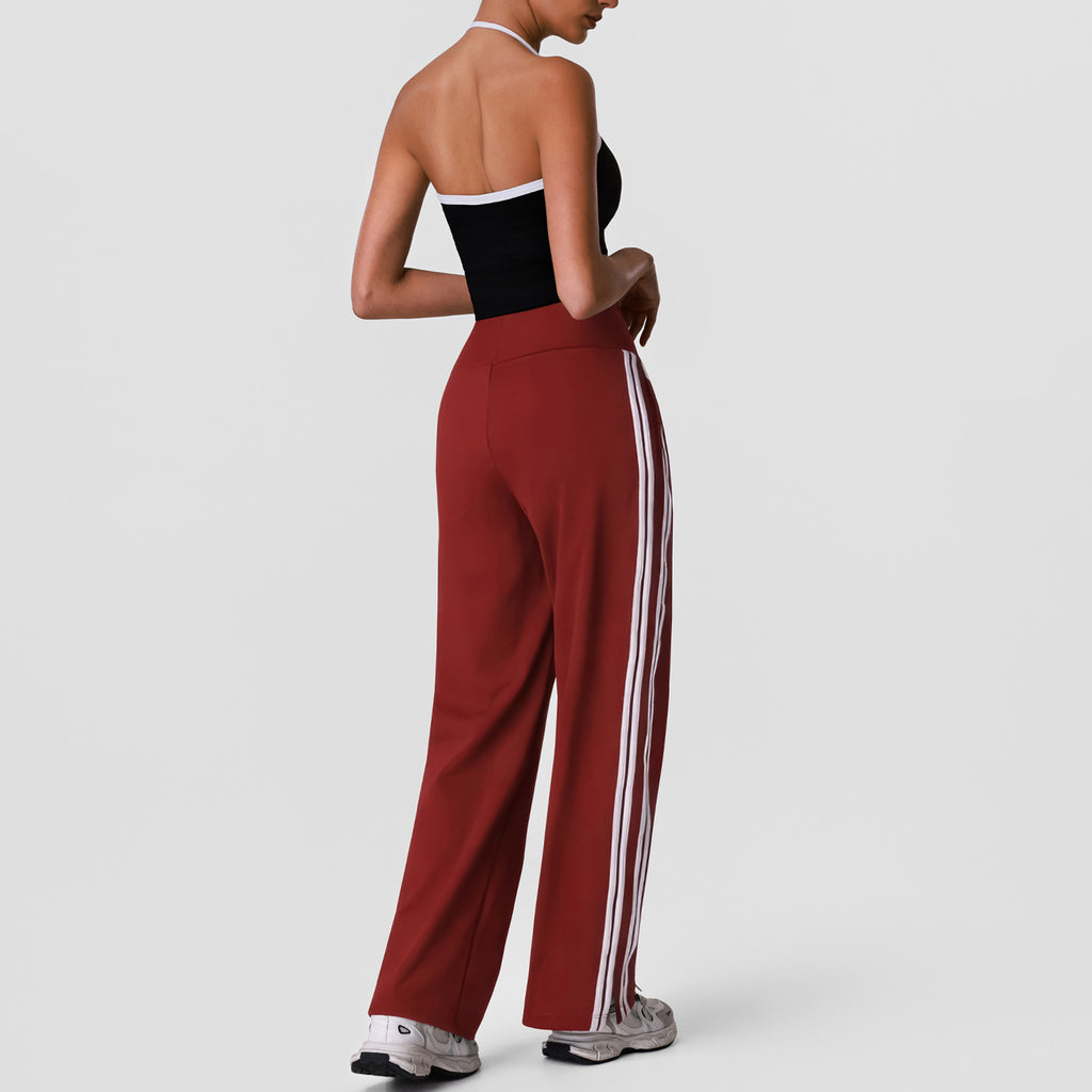 Vest Black Wide Leg Pants Orange