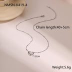 Steel Pink Crystal Necklace
