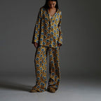 Printed Polo Shirt & Trousers Set