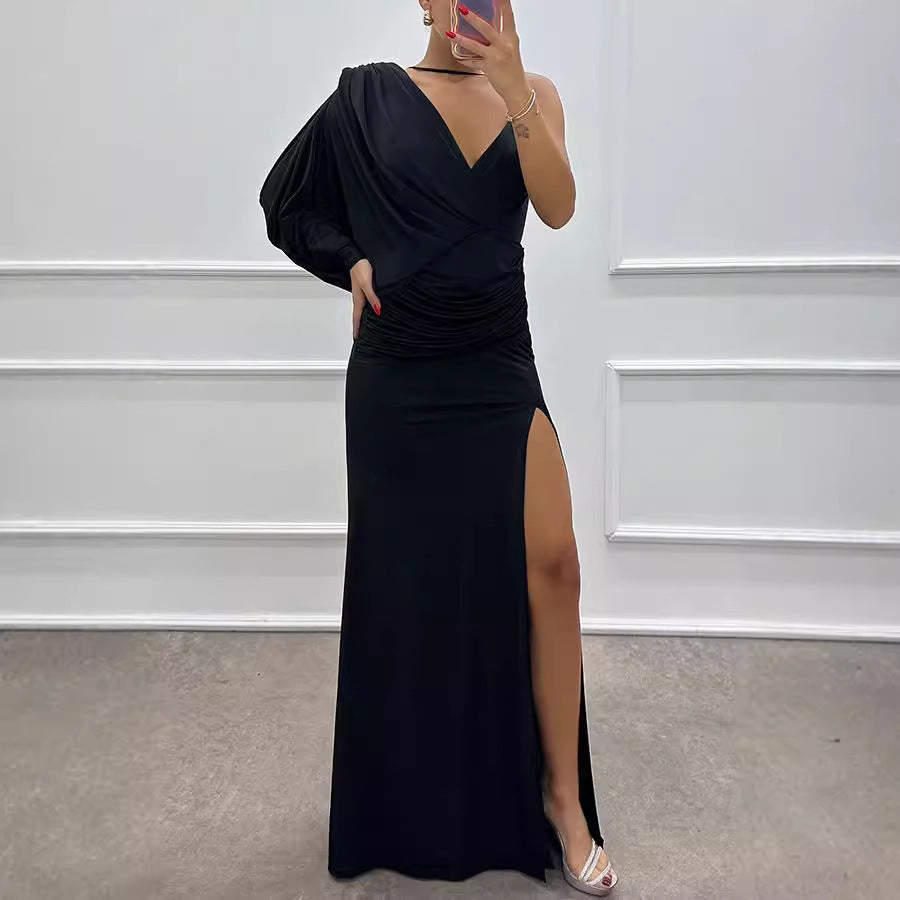 V-Neck Design Dress Evening