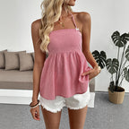 Retro Plaid Spaghetti Strap Vest Top