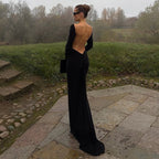 Women's Backless Chain Bodycon Maxi Dress