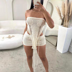 Women's Cropped Cutout Two-Piece Skirt Set