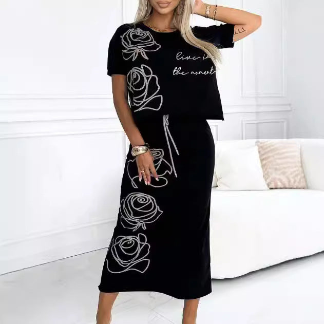 Women's Autumn Printed Coordinated Coordinated Two-Piece Set