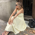 Sleeveless Pleated Maxi Dress