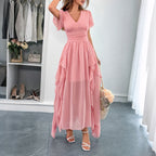 Women's Maxi Short Sleeve Dress