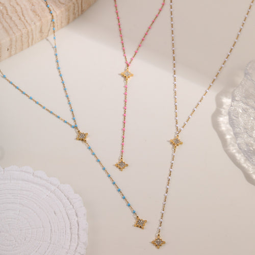 Stainless Steel Star Tassel Necklace