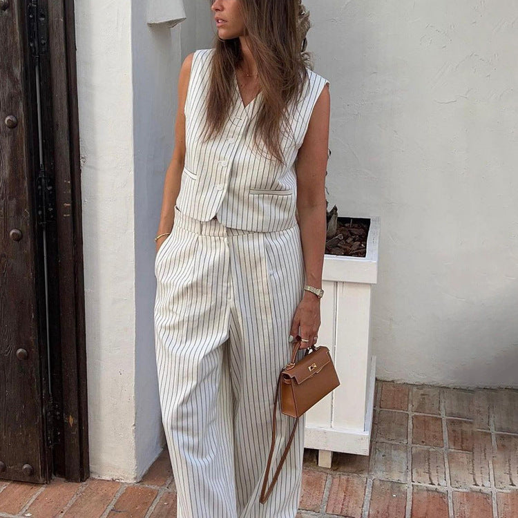 Striped Vest & Trousers Set