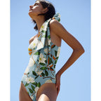 Oblique Shoulder One-piece Swimwear