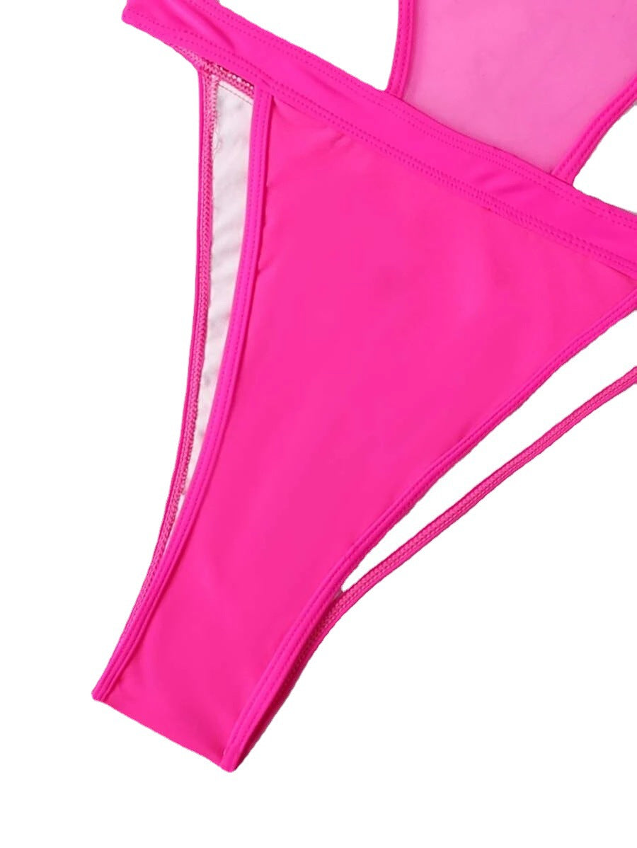 Solid Color One-piece Swimwear