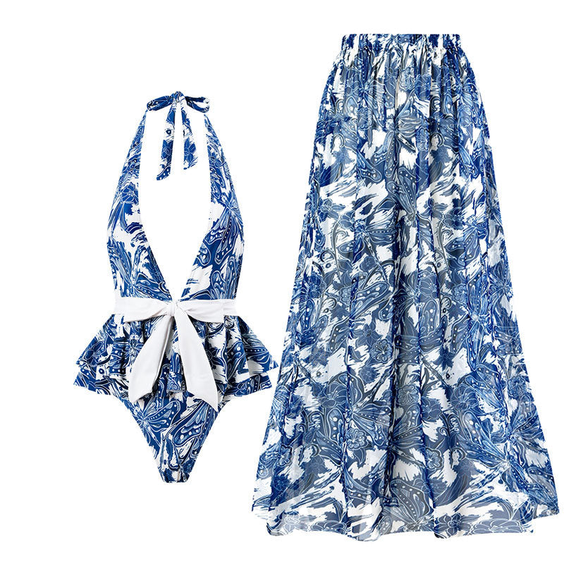 Skinny Slimming One-piece Swimwear