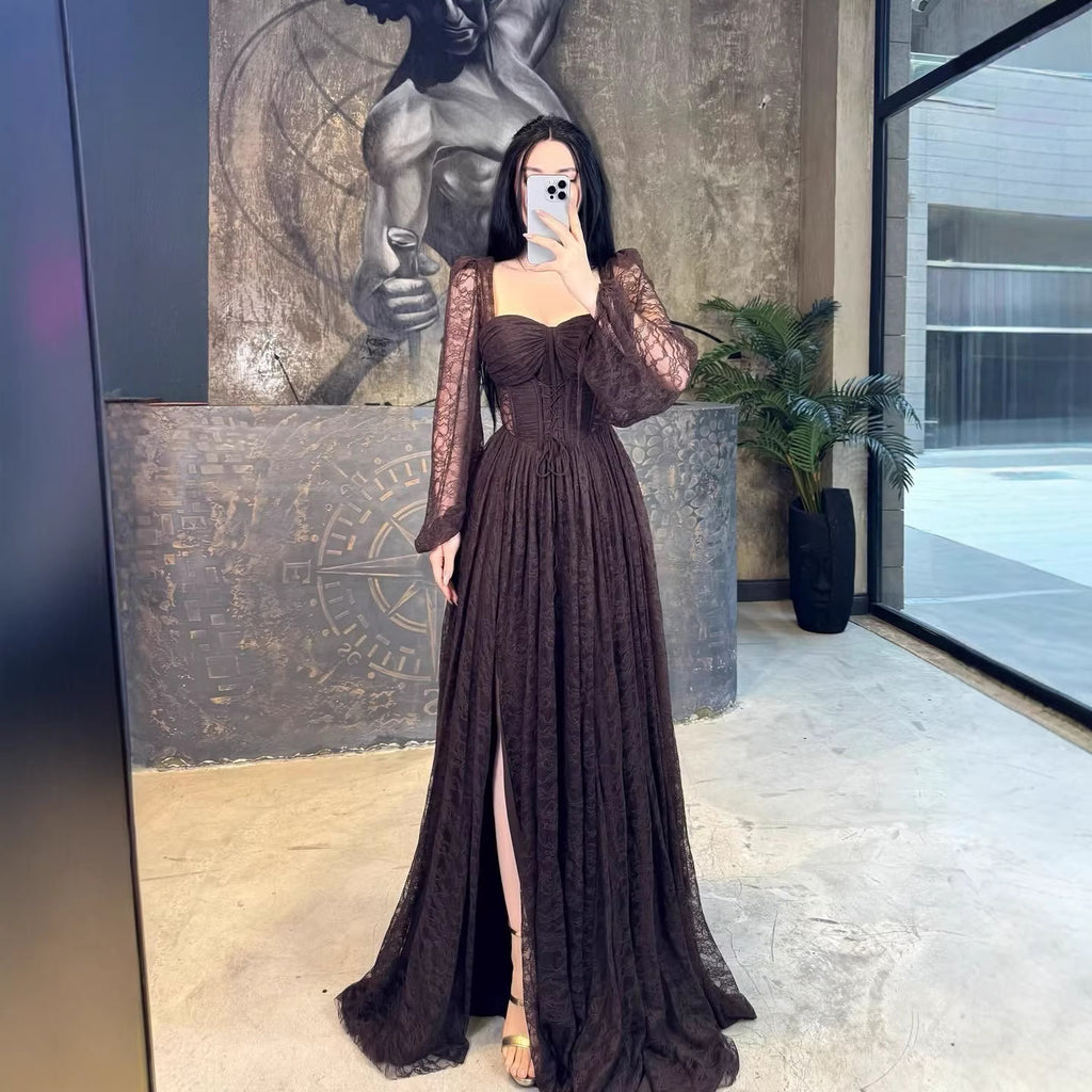 Women's Lace Long Sleeve Dress