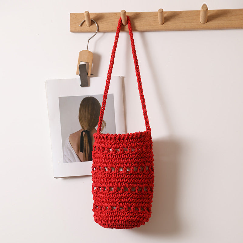 Cotton Thread Hollow round Barrel Red