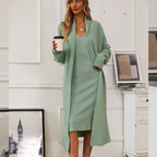 Women's Autumn Winter Knitting Elegant Dress Two-Piece Set