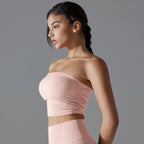 One Piece Nude Feel Sports Underwear Anti Exposure Inner Tube Top Base Workout Top Skinny Yoga Clothes Women