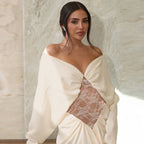 Women's Lace Off-Shoulder Long Sleeve Dress