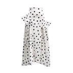 Elegant Sweet Black Polka Dot Pleated Slim Design Skirt