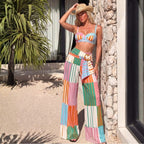 Women's Striped High Waist Bikini