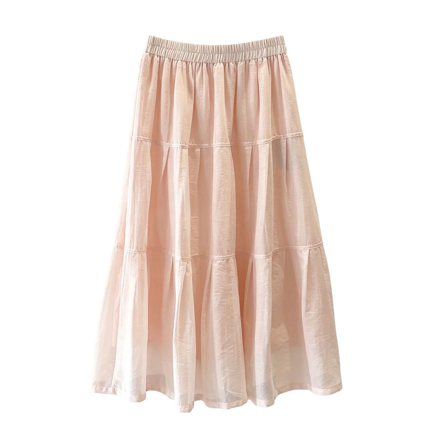 French Gentle Pleated Skirt Women Summer HW Slimming All