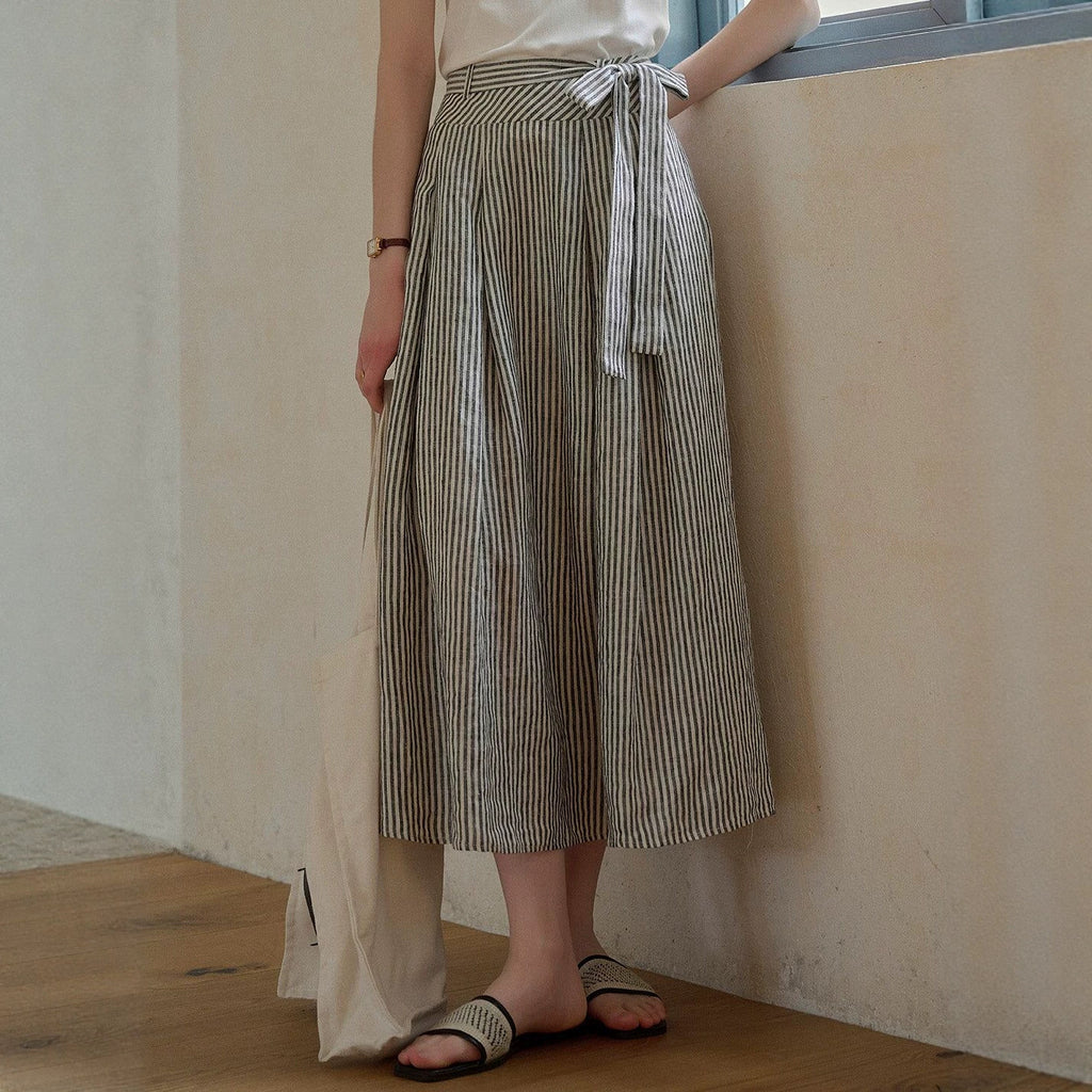 Small A line Draping Skirt High Grade Summer Office Women Skirt