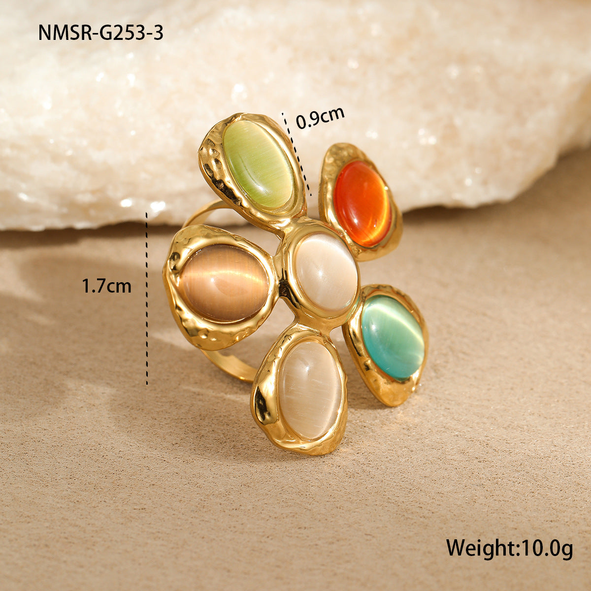 NMSR-G253-3 Flower Ring