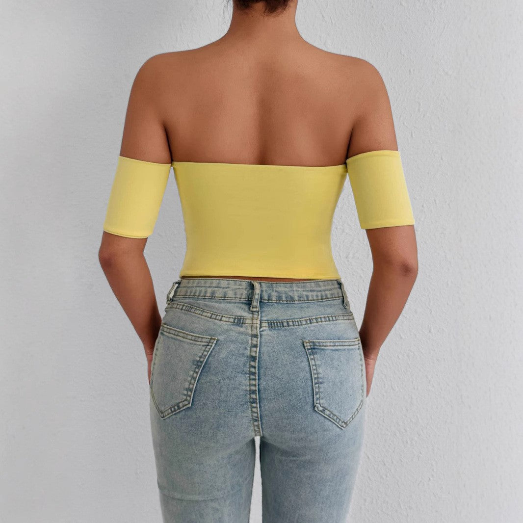 Women's Off-Shoulder Ruched Tube Top