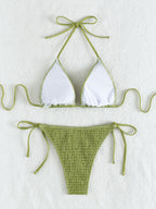 Printing Halter One-piece Swimwear