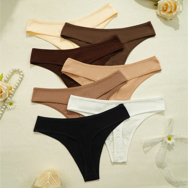 Women's Cotton T-Back Thong Briefs