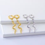 Snake Shaped Drop Earrings