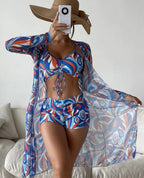 Split Three One-piece Swimwear