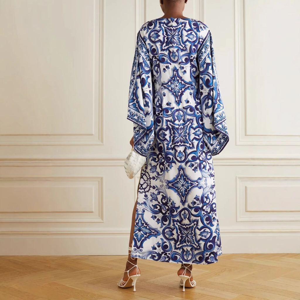 Women's Blue White Dress