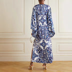 Women's Blue White Dress