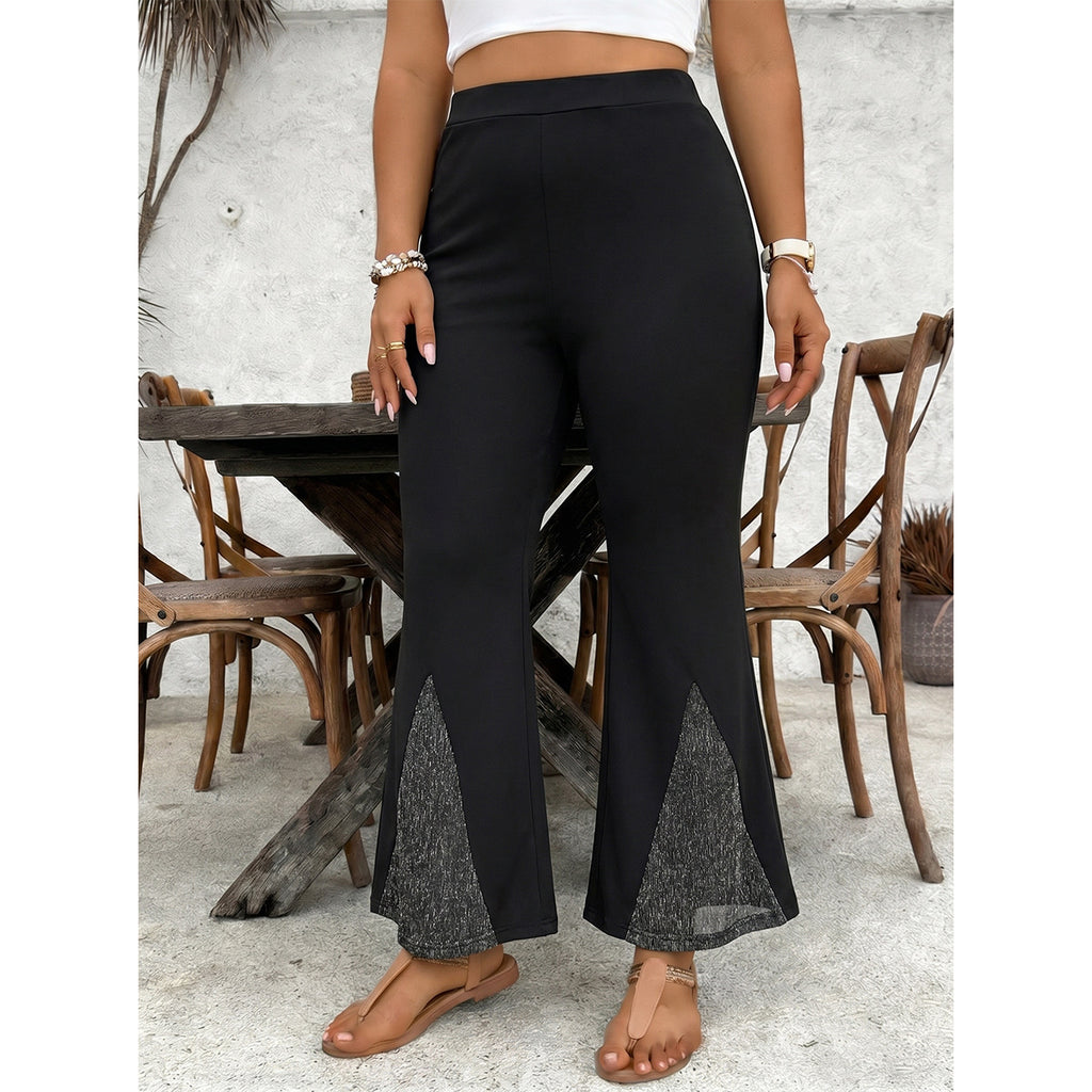 Plus Size High-Waist Flared Pants
