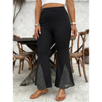 Plus Size High-Waist Flared Pants