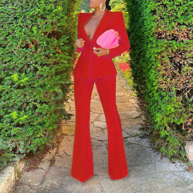 Women's Autumn Elegant Slim Casual Coordinated Two-Piece Set